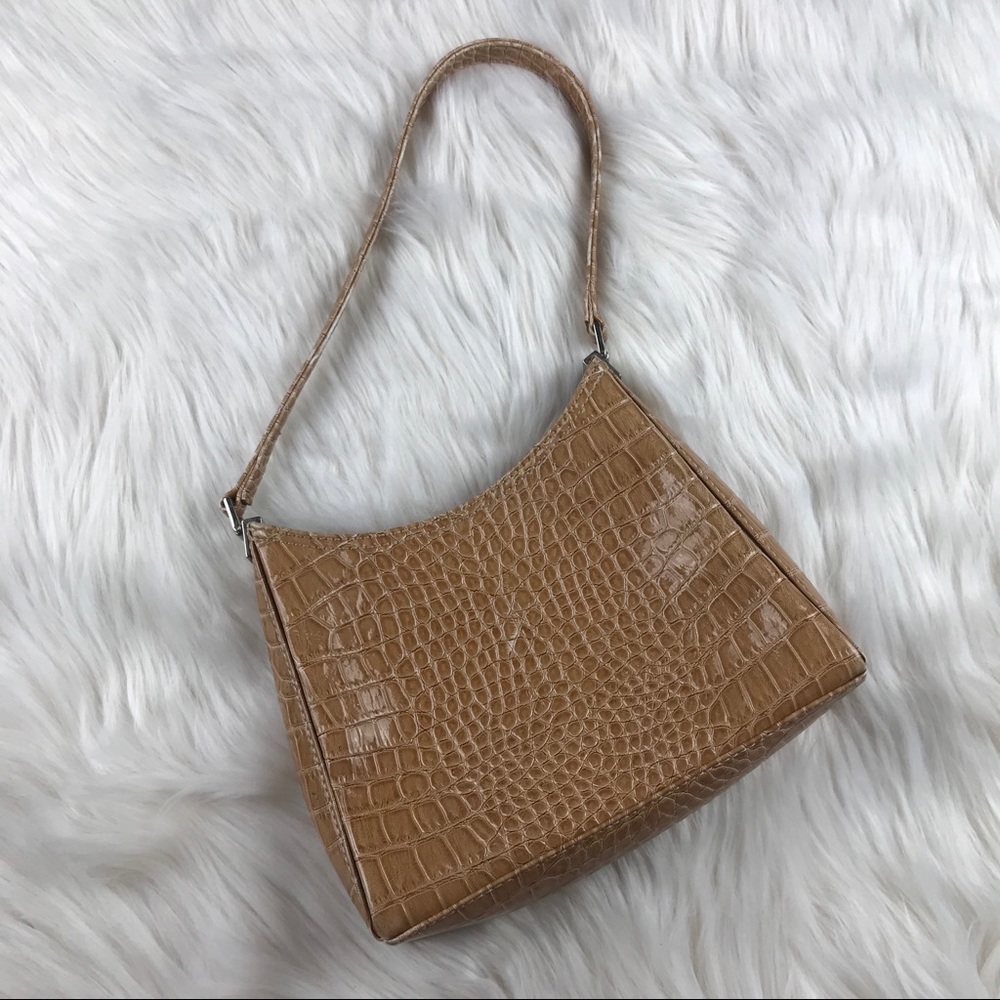 Vintage alligator purse handbag tan Liz Claiborne